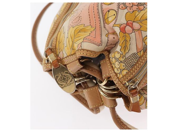 Zaino LOEWE in tela e pelle beige oro Auth BA8695 D'oro - vista 6