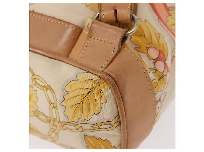 Zaino LOEWE in tela e pelle beige oro Auth BA8695 D'oro - vista 8