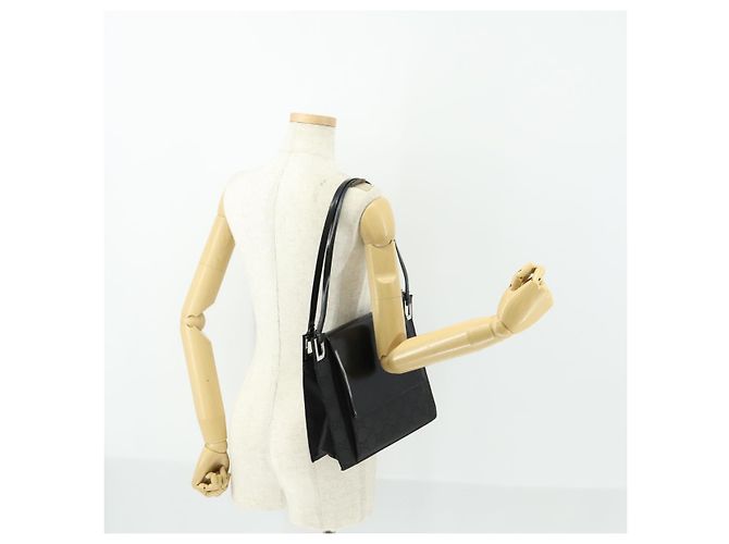 Bolsa de Ombro GG em Lona Gucci Nylon Preto Prata 001 3132 Auth 154414 - vista 23