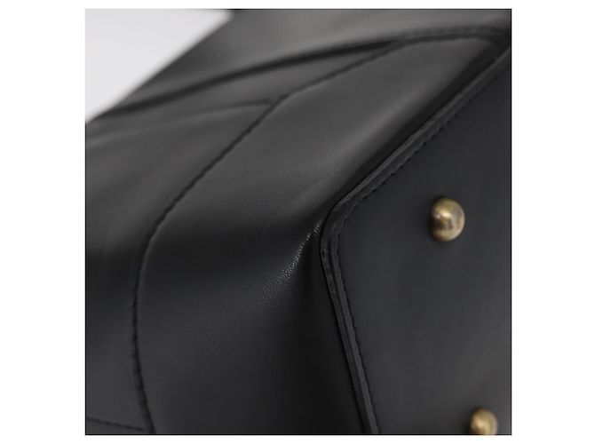 Burberry Borsa Tote in Pelle Nera e Oro Auth BA8801 Nero D'oro - vista 10