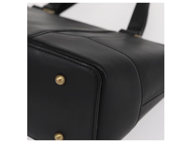 Burberry Borsa Tote in Pelle Nera e Oro Auth BA8801 Nero D'oro - vista 11