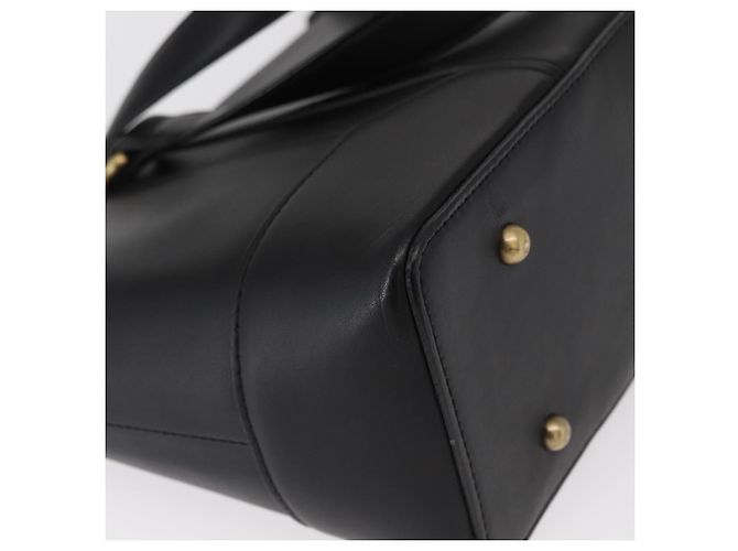 Burberry Borsa Tote in Pelle Nera e Oro Auth BA8801 Nero D'oro - vista 12