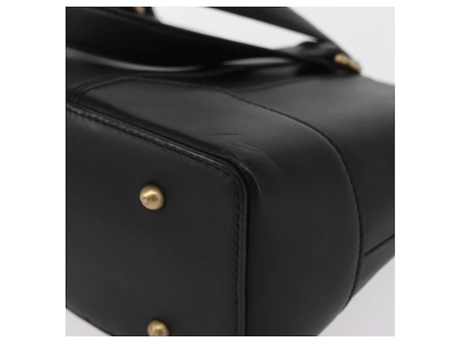 Burberry Borsa Tote in Pelle Nera e Oro Auth BA8801 Nero D'oro - vista 13