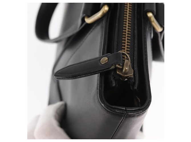 Burberry Borsa Tote in Pelle Nera e Oro Auth BA8801 Nero D'oro - vista 14