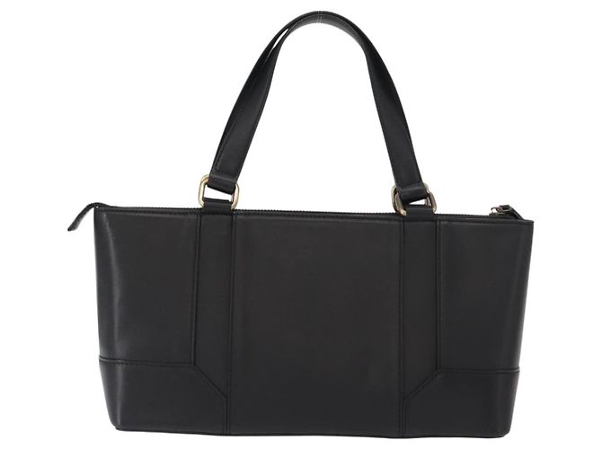 Burberry Borsa Tote in Pelle Nera e Oro Auth BA8801 Nero D'oro - vista 3