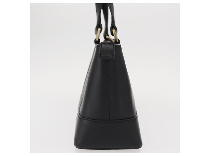 Burberry Borsa Tote in Pelle Nera e Oro Auth BA8801 Nero D'oro - vista 4
