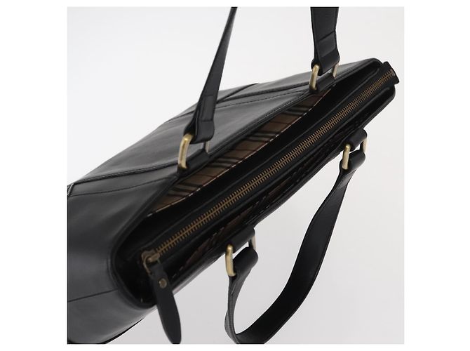 Burberry Borsa Tote in Pelle Nera e Oro Auth BA8801 Nero D'oro - vista 6