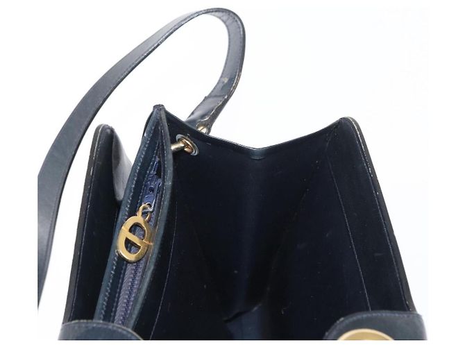 Christian Dior Schultertasche aus Leder Schwarz Gold Auth ka900 Golden - Ansicht 19