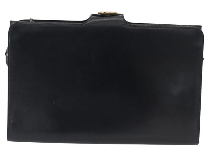 Christian Dior Schultertasche aus Leder Schwarz Gold Auth ka900 Golden - Ansicht 2