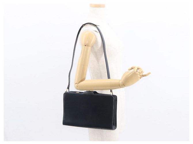 Christian Dior Schultertasche aus Leder Schwarz Gold Auth ka900 Golden - Ansicht 25