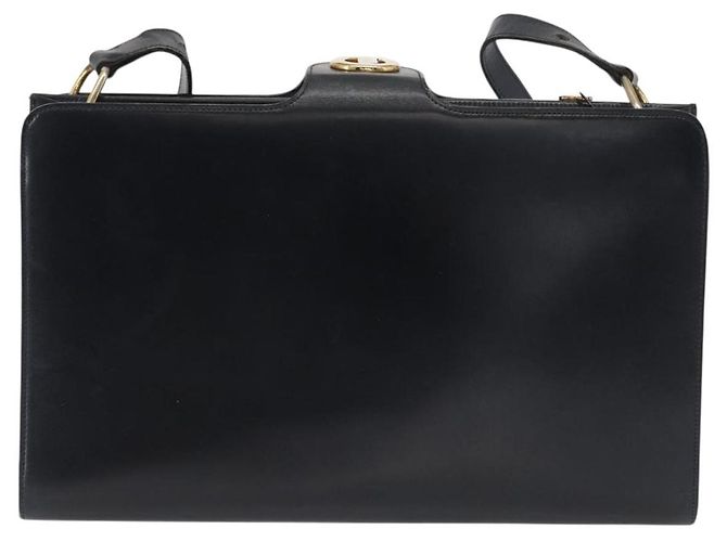 Christian Dior Schultertasche aus Leder Schwarz Gold Auth ka900 Golden - Ansicht 3