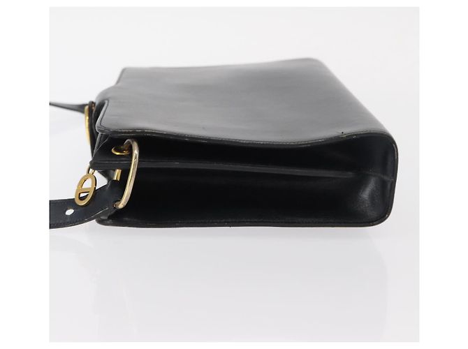 Christian Dior Schultertasche aus Leder Schwarz Gold Auth ka900 Golden - Ansicht 5