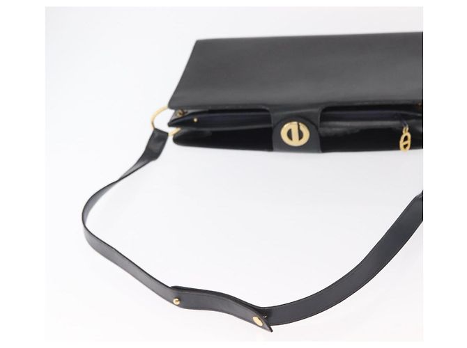 Christian Dior Schultertasche aus Leder Schwarz Gold Auth ka900 Golden - Ansicht 7