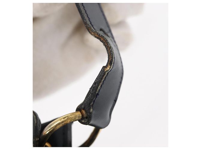 Christian Dior Schultertasche aus Leder Schwarz Gold Auth ka900 Golden - Ansicht 9