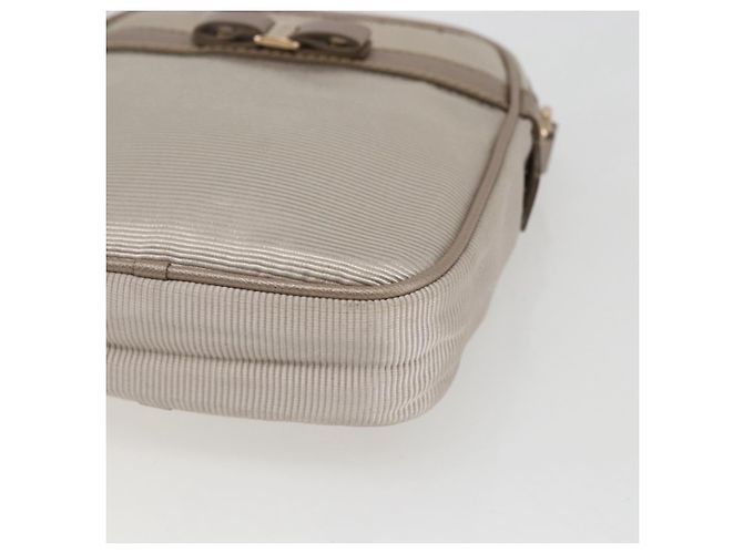 Borsa a spalla Vala in nylon beige oro Auth 159964 di Salvatore Ferragamo D'oro - vista 10