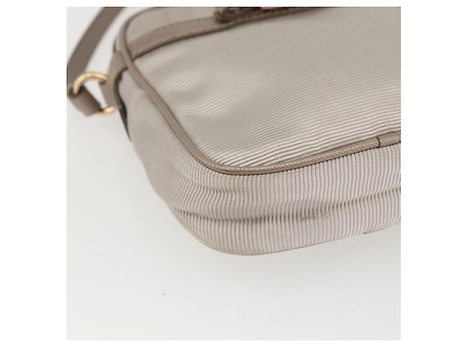 Borsa a spalla Vala in nylon beige oro Auth 159964 di Salvatore Ferragamo D'oro - vista 11