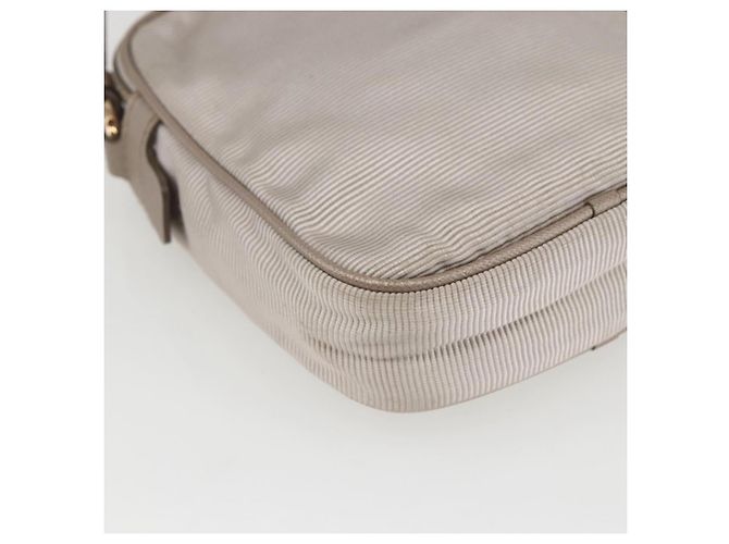 Borsa a spalla Vala in nylon beige oro Auth 159964 di Salvatore Ferragamo D'oro - vista 13