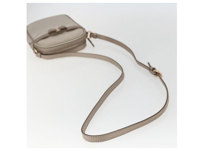 Borsa a spalla Vala in nylon beige oro Auth 159964 di Salvatore Ferragamo D'oro - vista 7