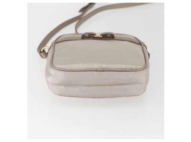 Borsa a spalla Vala in nylon beige oro Auth 159964 di Salvatore Ferragamo D'oro - vista 9