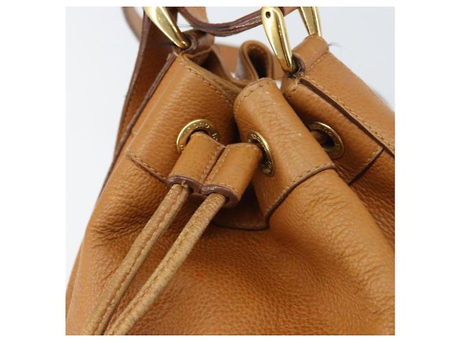 Gucci Borsa a Spalla in Pelle Marrone Oro Auth 151505 D'oro - vista 14