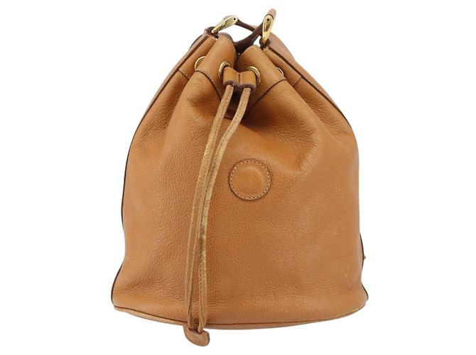 Gucci Borsa a Spalla in Pelle Marrone Oro Auth 151505 D'oro - vista 2
