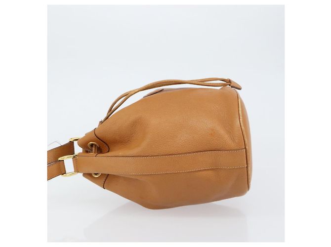 Gucci Borsa a Spalla in Pelle Marrone Oro Auth 151505 D'oro - vista 5