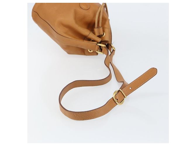 Gucci Borsa a Spalla in Pelle Marrone Oro Auth 151505 D'oro - vista 7