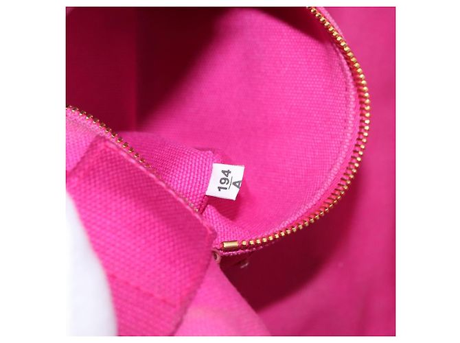 PRADA Borsa a Mano Canapa PM in Tela Rosa Oro Auth ka913 D'oro - vista 21