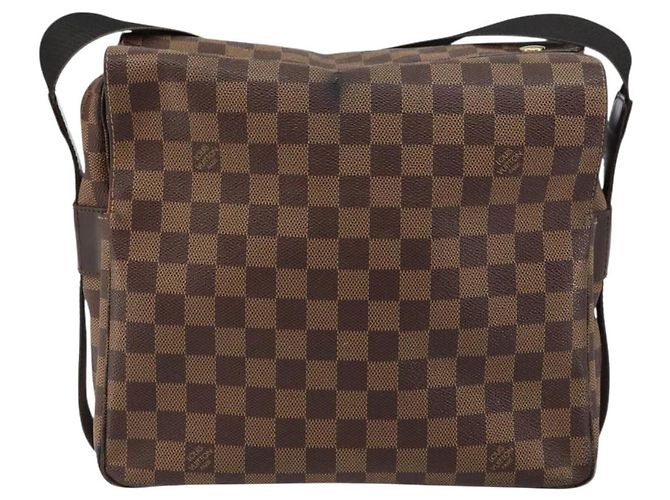 LOUIS VUITTON Borsa a Spalla Naviglio Damier Ebene N45255 LV Auth BA8745 - vista 13