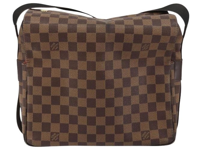 LOUIS VUITTON Borsa a Spalla Naviglio Damier Ebene N45255 LV Auth BA8745 - vista 2