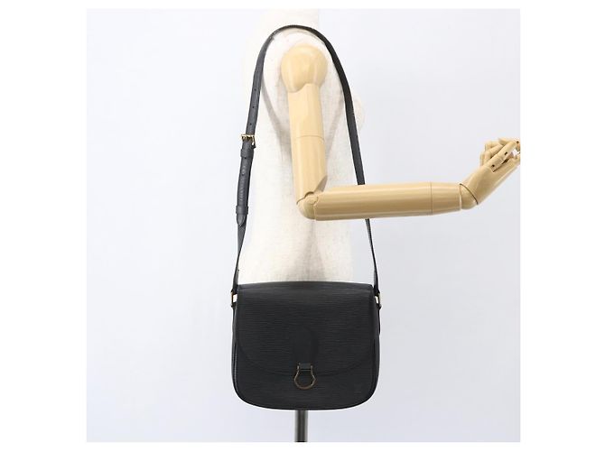 LOUIS VUITTON Borsa a Spalla Epi Saint Cloud GM Nera M52192 LV Auth 156981 Nero - vista 26
