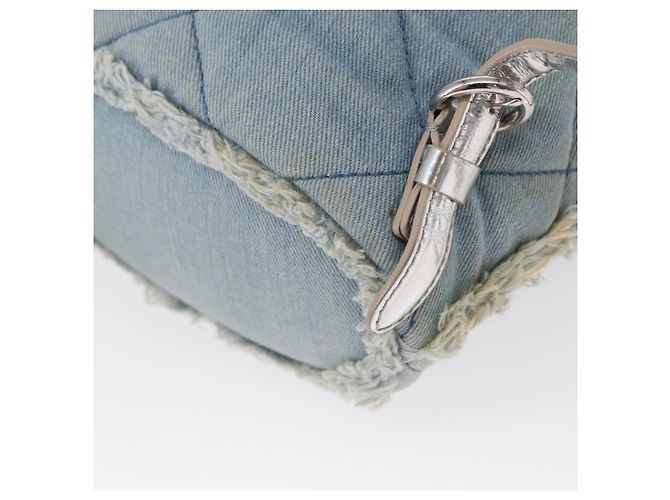 Salvatore Ferragamo Vala Backpack Denim 2way Blue Silver Auth 156378 - view 10
