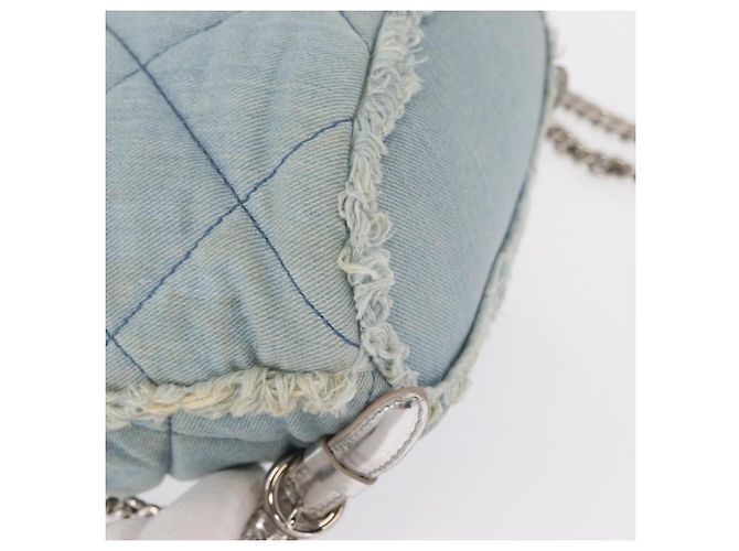 Salvatore Ferragamo Vala Backpack Denim 2way Blue Silver Auth 156378 - view 15