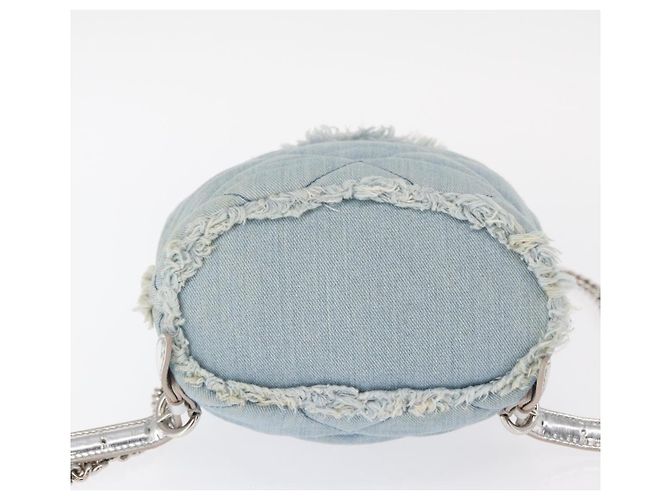 Salvatore Ferragamo Vala Backpack Denim 2way Blue Silver Auth 156378 - view 5