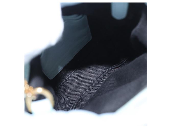 Burberry Borsa a Spalla con Catena in Pelle Blu Oro Auth 156382 D'oro - vista 11