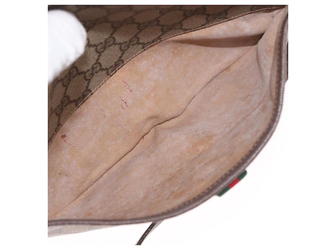 Borsa Sherry Line GG Supreme Web di GUCCI in PVC beige e oro 89 02 077 Auth 156280 D'oro - vista 24
