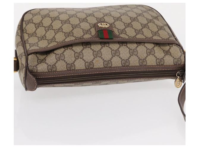 Borsa Sherry Line GG Supreme Web di GUCCI in PVC beige e oro 89 02 077 Auth 156280 D'oro - vista 6