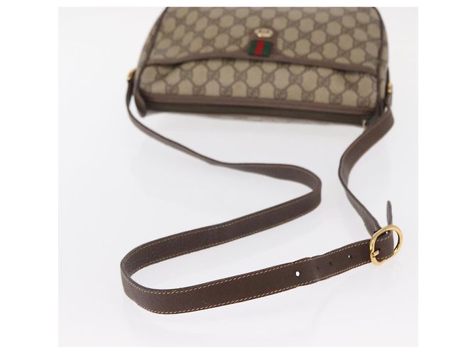 Borsa Sherry Line GG Supreme Web di GUCCI in PVC beige e oro 89 02 077 Auth 156280 D'oro - vista 7