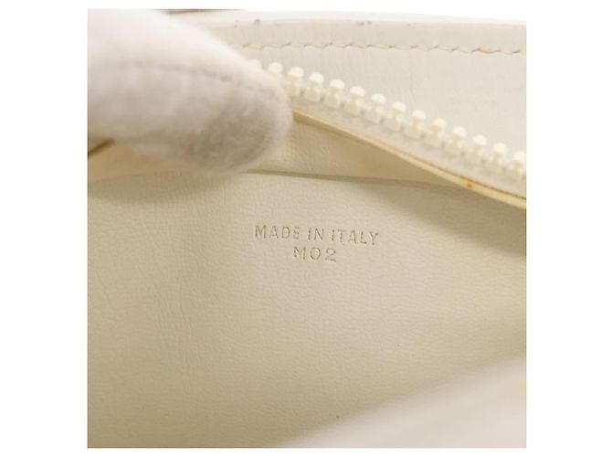 Céline Borsa a Spalla CELINE in Pelle Bianco Oro Auth 151815 D'oro - vista 12
