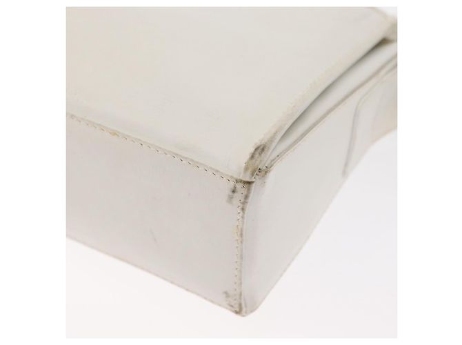 Céline Borsa a Spalla CELINE in Pelle Bianco Oro Auth 151815 D'oro - vista 16