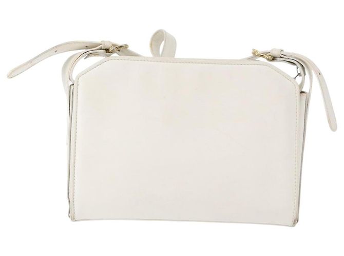 Céline Borsa a Spalla CELINE in Pelle Bianco Oro Auth 151815 D'oro - vista 2