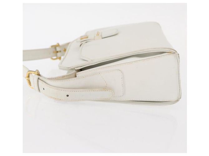 Céline Borsa a Spalla CELINE in Pelle Bianco Oro Auth 151815 D'oro - vista 4