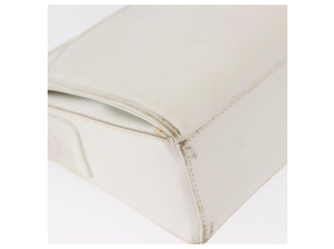 Céline Borsa a Spalla CELINE in Pelle Bianco Oro Auth 151815 D'oro - vista 9