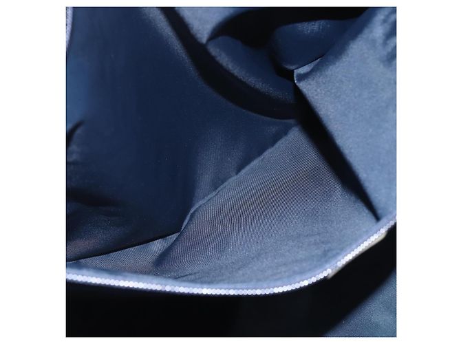 Gucci Borsa Tote in Nylon Blu Navy Argento 169943 Auth fm4956 - vista 21