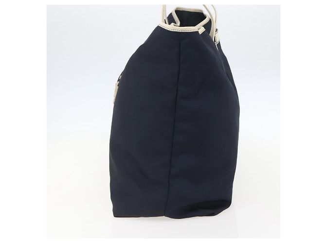 Gucci Borsa Tote in Nylon Blu Navy Argento 169943 Auth fm4956 - vista 4