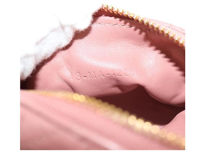 Pochette Canage Christian Dior in pelle di agnello rosa e oro Auth bs31470SAV D'oro - vista 11