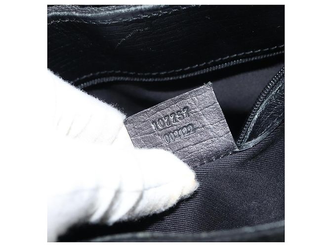 GUCCI GG Canvas Tote Bag Schwarz Silber 107757 Auth 156922 - Ansicht 12