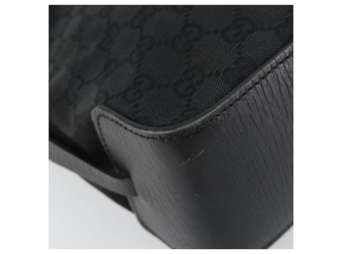 GUCCI GG Canvas Tote Bag Schwarz Silber 107757 Auth 156922 - Ansicht 14