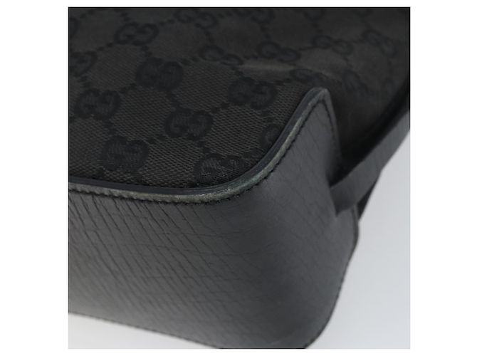 GUCCI GG Canvas Tote Bag Schwarz Silber 107757 Auth 156922 - Ansicht 15