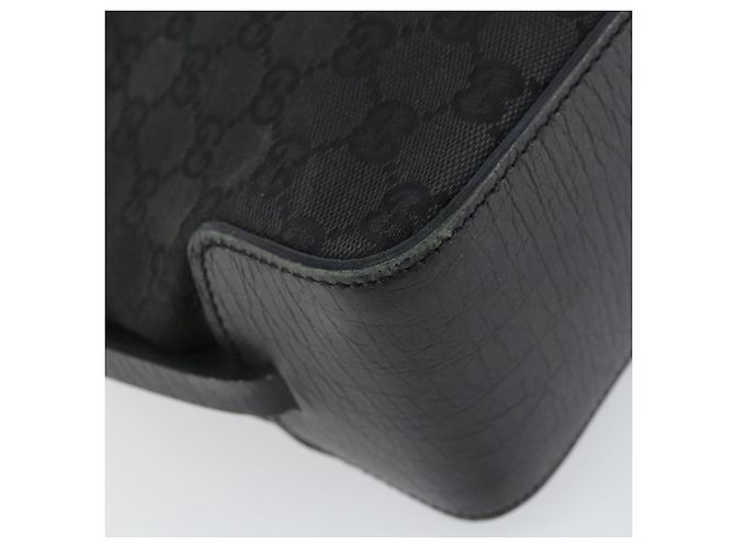 GUCCI GG Canvas Tote Bag Schwarz Silber 107757 Auth 156922 - Ansicht 16